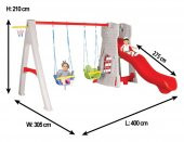 Pilsan Şato Kaydırak Ve Salıncak Seti - 07 957 - 2