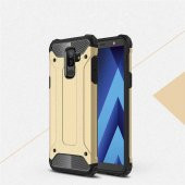 Galaxy A6 Plus 2018 Kılıf Crash Silikon kapak-Gold - 1