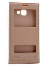 Samsung Galaxy C9 Pro Kılıf Elite Kapaklı Kılıf Gold - 1