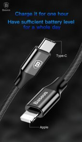 Baseus Yiven Type-C to İphone 1M Bir Ucu Type c Bir Ucu İphone - 9