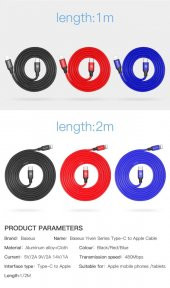 Baseus Yiven Type-C to İphone 1M Bir Ucu Type c Bir Ucu İphone - 11