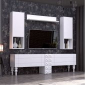 BMdekor TV Ünitesi İnci Desen Beyaz 180 cm - Modatte - 1