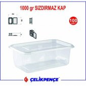 1000 gr. Plastik Sızdırmaz Kap 100 Adet - 2