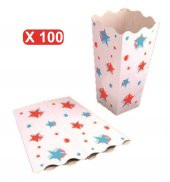 Büyük Karton Pop Corn / Mısır Kutusu 100 Adet - 1