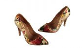 Çiçek Desenli  Stiletto - 4