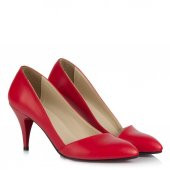 Kırmızı Mat Çapraz Stiletto - 1