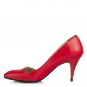 Kırmızı Mat Çapraz Stiletto - 2
