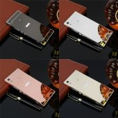 Sony Xperia XA Ultra XA1 Ultra Kılıf Metal Aynalı Kılıf + Cam - 1