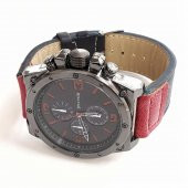 SPECTRUM MARKA LACİVERT DERİ KORDONLU ERKEK SAAT KOMBİNİ - 2