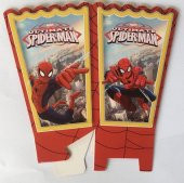 10 Adet Örümcek Adam (Spiderman) Mısır İkram Kutusu Erkek - 4