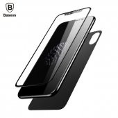 Baseus iPhone X Ön Arka Ekran Koruyucu 3Kırılmaz Cam Kenarları Kı - 6