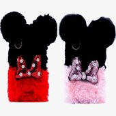 iPhone 5 5S Kılıf Pelush Mickey Kapak Kap + Ekran Koruyucu Cam - 1