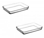 Paşabahçe Dikdörtgen Borcam Tepsi 40x27cm 59204 - 1