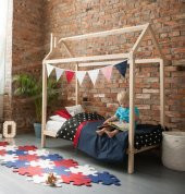 Markaawm Montessori Çocuk Yatak Doğal Çam 90X190 Karyola Elif - 1