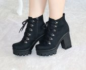 Lady Platform Topuk Bootie, Yüksek Topuk Bayan Bot - 1