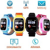 Alcatech Q90 Dokunmatik GPS-Telefon Akıllı Çocuk Saati - Lacivert - 3