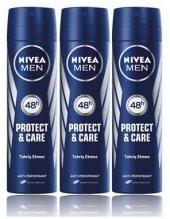 Nivea Sprey Erkek Protect Care 3 Adet - 1