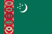 Türkmenistan 15x22,5 Masa Bayrağı (Direksiz) - 1