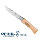 Opinel No 4 Inox Kayın Saplı Paslanmaz Çelik Çakı - 1