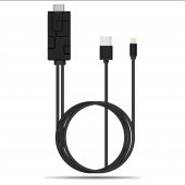 Apple iPhone iPad iPod HDMI TV Görüntü Aktarma Kablosu Lightning - 3