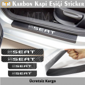 Seat Karbon Kapı Eşiği Sticker (4 Adet) - 1