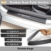 Chevrolet Epica Karbon Kapı Eşiği Sticker (4 Adet) - 1