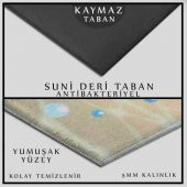KADSER SİYAH TÜYLER AZTEK 3D DEKORATİF MODERN YOLLUK HALI - 2