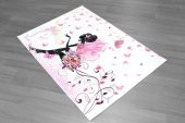 KÇ-1148 PEMBE KANATLI PERİ KELEBKELİ KIZ ODASI HALISI - 1
