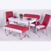 Banklı Masa Takımı Mutfak Masası Yemek Masaları - 5
