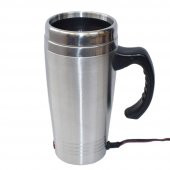 Termoslu Krom Araç İçi Su Isıtıcı Kettle 12 V / 24 V - 2