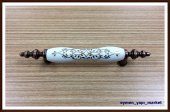 PORSELEN KULP DOLAP ÇEKMECE 81120 MODEL 243 YALDIZ DESEN 128 MM BAKIR - 1