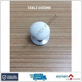 PORSELEN GÖRÜNÜMLÜ MOBİLYA DOLAP ÇEKMECE KULP DÜĞME KROM - 1