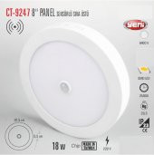 Cata 18W Sensörlü Sıva Üstü Yuvarlak Led Panel Led Lamba Spot - 3