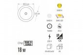 Cata 18W Sensörlü Sıva Üstü Yuvarlak Led Panel Led Lamba Spot - 4