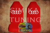 AUDI KIRMIZI PENYE ÖN KOLTUK KILIF SİBOP KAPAĞI HEDİYE - 1