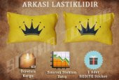 King Sarı Renk 2’lı Boyun Yastığı STİCKER HEDİYELİ - 1