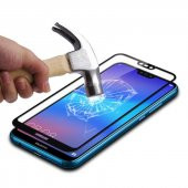 Sesatech Huawei P20 Lite 5D Cam Full Yapışan Renkli Cam Ekran Koruyucu Siyah - 1