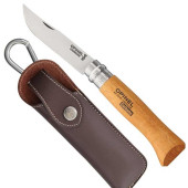 Opinel 8 No Deri Kılıflı Karbon Çelik Çakı (Özel Kutulu) - 1
