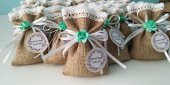 Nikah Nişan Bebek Şekeri Natural Çuval Lavanta Kesesi - 8