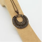 Bronz, Desenli, Yuvarlak Kolye - 2