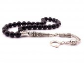 Kararmaz Metal Gold Püsküllü Küre Kesim Rus Oltu Tesbih - 2