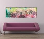 Özel Tasarım İstanbul Temalı Kanvas Tablo - 1