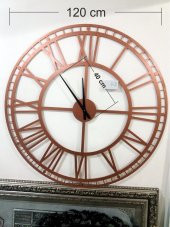 Bakır Büyük Dev Mdf Kadran 40 cm Akrep Yelkovan Duvar Saati - 1
