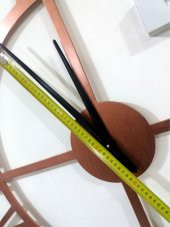 Bakır Büyük Dev Mdf Kadran 40 cm Akrep Yelkovan Duvar Saati - 2