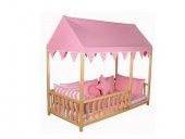 Montessori Yatak Uyku Seti Pamuk Yatak 90x190x4 cm Pembe thumbnail 1