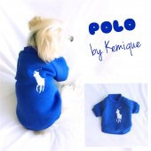 Mavi Köpek Sweatshirt Polo Köpek Kıyafeti Köpek Elbisesi - 4