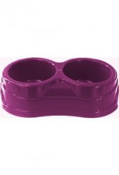 Markapet Plastik İkili Kedi Köpek Mama Su Kabı 250+250 ml - 1