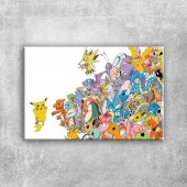Pokemon Pikachu Pokemon Karakterleri Kanvas Tablo - 1