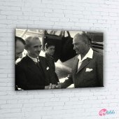 1936 Atatürk ve İnönü, Mustafa Kemal Atatürk-19 Kanvas Tablo - 2