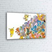 Pokemon Pikachu Pokemon Karakterleri Kanvas Tablo - 2